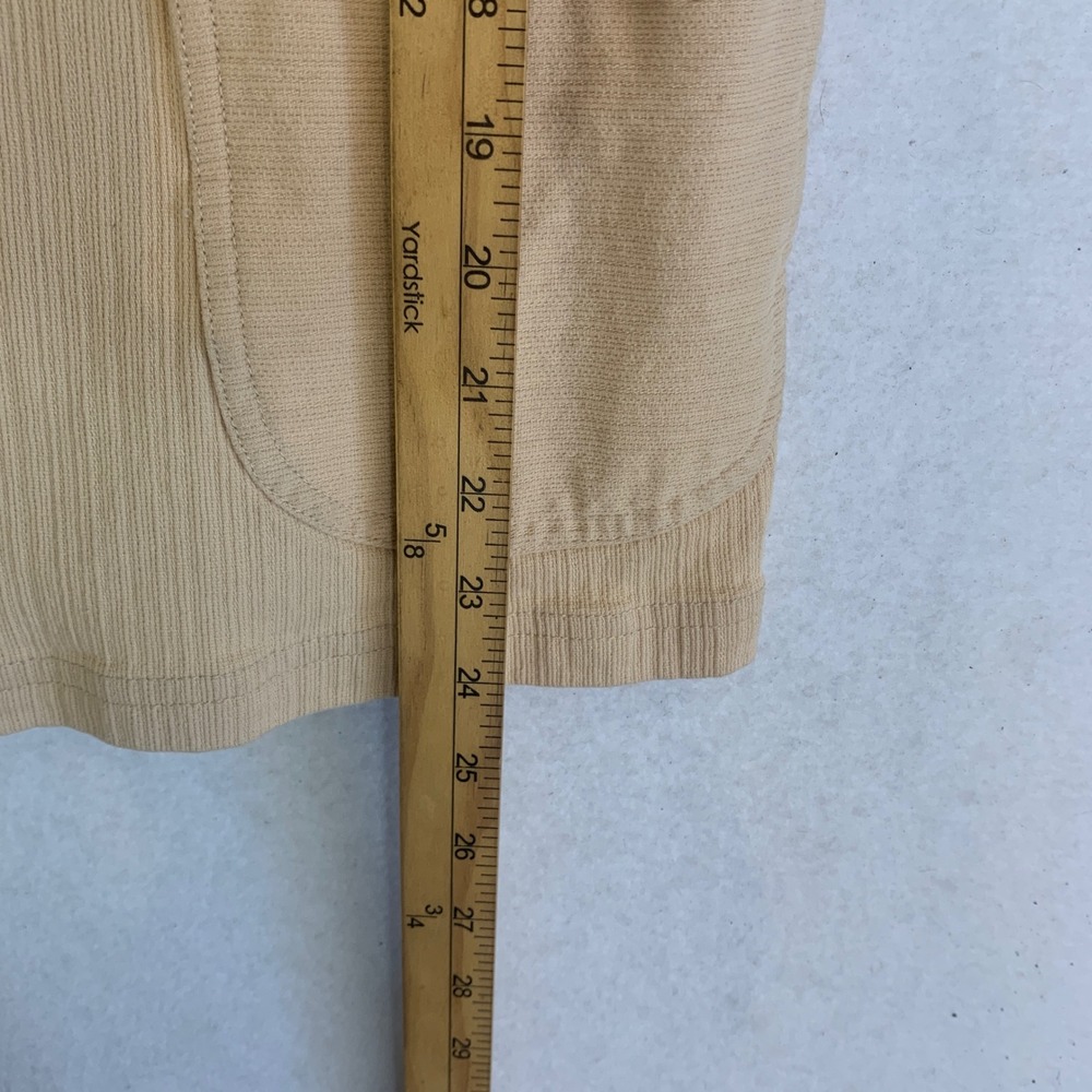 Vintage St. John Sport Jacket Large Beige Cotton Safari Blazer Textured Knit - Picture 11 of 12